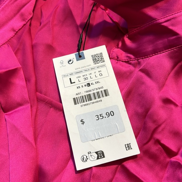 Zara Button Down Shirt in Hot Pink - Picture 4 of 4